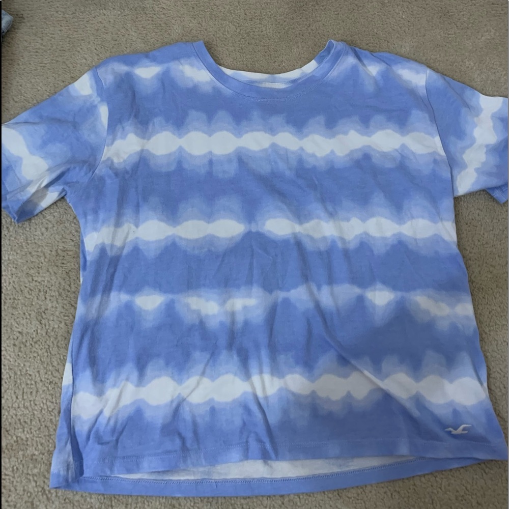 hollister blue tie dye t shirt